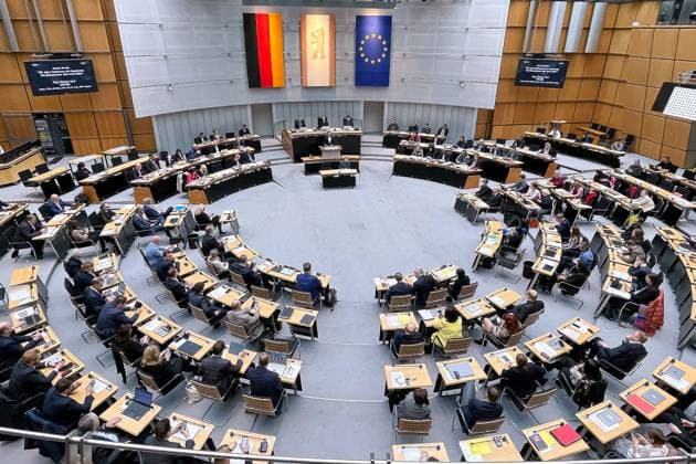 Berlin, Deutschland, 30.01.2025: Berliner Abgeordnetenhaus: 60. Sitzung: Blick in den Plenarsaal während der Debatte in der Gedenkstunde zu 80 Jahre Befreiung von Auschwitz Copyright: xdtsxNachrichtenagenturx dts_57066
