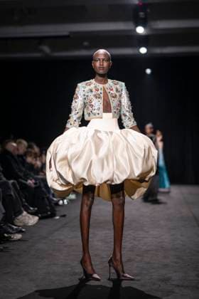 PFW - Ashi Studio Runway A model walks the runway during the Ashi Studio Haute-Couture Spring Summer 2025 show as part of Paris Fashion Week in Paris, France on January 30, 2025. Photo by Eliot Blondet ABACAPRESS.COM Paris France  Copyright: xBlondetxEliot ABACAx