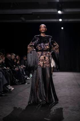 PFW - Ashi Studio Runway A model walks the runway during the Ashi Studio Haute-Couture Spring Summer 2025 show as part of Paris Fashion Week in Paris, France on January 30, 2025. Photo by Eliot Blondet ABACAPRESS.COM Paris France  Copyright: xBlondetxEliot ABACAx