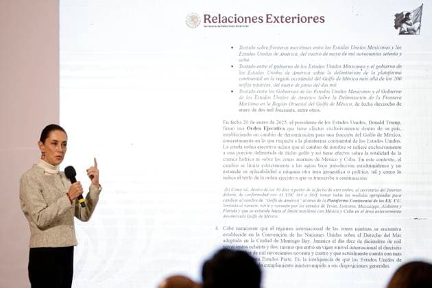 Claudia Sheinbaum, President of Mexico, speaks during a press conference where she presented the new National Law to Eliminate Bureaucratic Procedures and Corruption. at National Palace. on January 30, 2025 in Mexico City, Mexico. Mexico City Mexico - ZUMAe321 20250130_zia_e321_003 Copyright: xLuisxBarronx