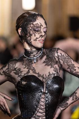 PFW Miss Sohee Runway NB Coco Rocha walks the runway during the Yuima Nakazato Haute Couture Spring-Summer 2025 show as part of Paris Fashion Week on January 30, 2025 in Paris, France. Photo by Nasser Berzane ABACAPRESS.COM Paris France  Copyright: xBerzanexNasser ABACAx