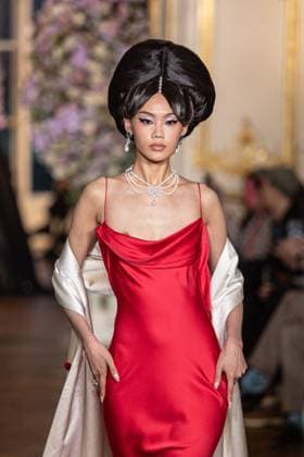 PFW Miss Sohee Runway NB A model walks the runway during the Yuima Nakazato Haute Couture Spring-Summer 2025 show as part of Paris Fashion Week on January 30, 2025 in Paris, France. Photo by Nasser Berzane ABACAPRESS.COM Paris France  Copyright: xBerzanexNasser ABACAx