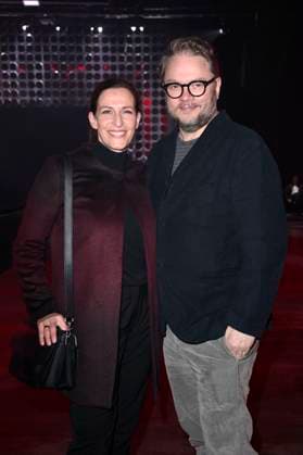 Ulrike Frank with husband Marc Schubring at the Kilian Kerner Fashion Show at Berlin Fashion Week A W 2025 in the Uber Eats Music Hall Berlin, 31 01 2025 Foto:xN.xKubelkax xFuturexImagex kerner_5118