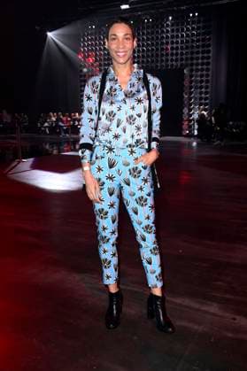 Annabelle Mandeng at the Kilian Kerner Fashion Show at Berlin Fashion Week A W 2025 in the Uber Eats Music Hall Berlin, 31 01 2025 Foto:xN.xKubelkax xFuturexImagex kerner_5124