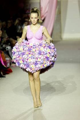 Laura Schmitt, the girlfriend of footballer Dani Olmo on the catwalk at the Marina Hoermanseder fashion show on 31 01 2025 as part of Fashion Week 2025 in Berlin Fashion Week Berlin Marina Hoermanseder fashion show