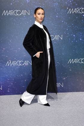 Peri Baumeister at the Marc Cain Parallel Universe fashion show on 31 01 2025 as part of Fashion Week Berlin at Kraftwerk in Berlin Fashion Week Berlin 2025 Marc Cain Show