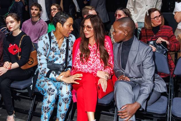 Berlin Fashion Week Killian Kerner Annabelle Mandeng, Simone Thomalla and Florence Kasumba at the Kilian Kerner Fashion Show as part of Berlin Fashion Week at the Uber Eats Music Hall on 31 01 2025 in Berlin Copyright: xEventpressxKochanx