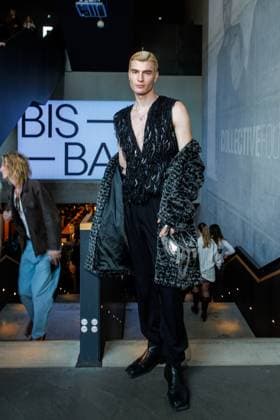 Berlin Fashion Week Killian Kerner Frieder Sell at the Kilian Kerner Fashion Show as part of Berlin Fashion Week at Uber Eats Music Hall on 31 01 2025 in Berlin Copyright: xEventpressxKochanx