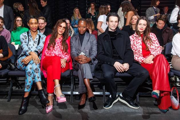 Berlin Fashion Week Killian Kerner Annabelle Mandeng, Simone Thomalla, Florence Kasumba, Sabin Tambrea and Alice Dwyer at the Kilian Kerner Fashion Show as part of Berlin Fashion Week at the Uber Eats Music Hall on 31 01 2025 in Berlin Copyright: xEventpressxKochanx