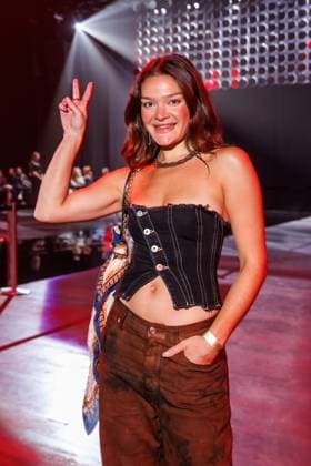 Berlin Fashion Week Killian Kerner Emily Roberts at the Kilian Kerner Fashion Show as part of Berlin Fashion Week at Uber Eats Music Hall on 31 01 2025 in Berlin Copyright: xEventpressxKochanx