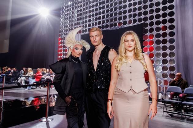 Berlin Fashion Week Killian Kerner Katy Bähm, Frieder Sell and Dascha Carriero at the Kilian Kerner Fashion Show as part of Berlin Fashion Week at the Uber Eats Music Hall on 31 01 2025 in Berlin Copyright: xEventpressxKochanx