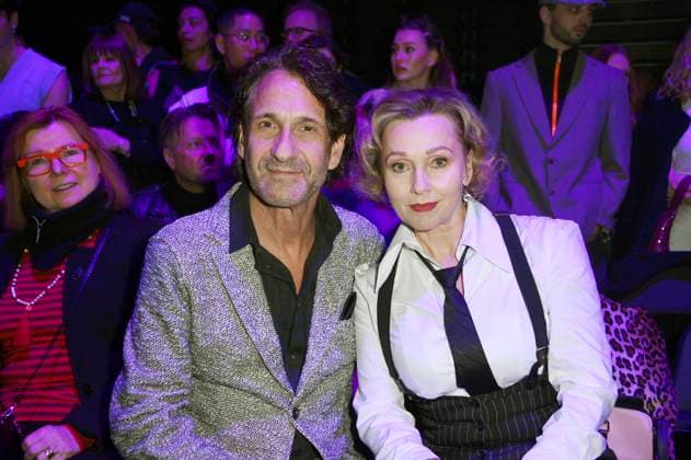 Falk Willy Wild and Dana Golombek at the Marcel Ostertag Fashion Show at Berlin Fashion Week A W 2025 in the Uber Eats Music Hall Berlin, 31 01 2025 Foto:xN.xKubelkax xFuturexImagex ostertag_5123