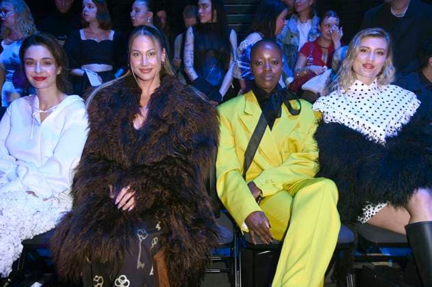 Anne Werner, Lulu Lewe, Florence Kasumba and Luna Schweiger at the Danny Reinke Fashion Show at Berlin Fashion Week A W 2025 in the Uber Eats Music Hall Berlin, 31 01 2025 Foto:xN.xKubelkax xFuturexImagex reinke_1232