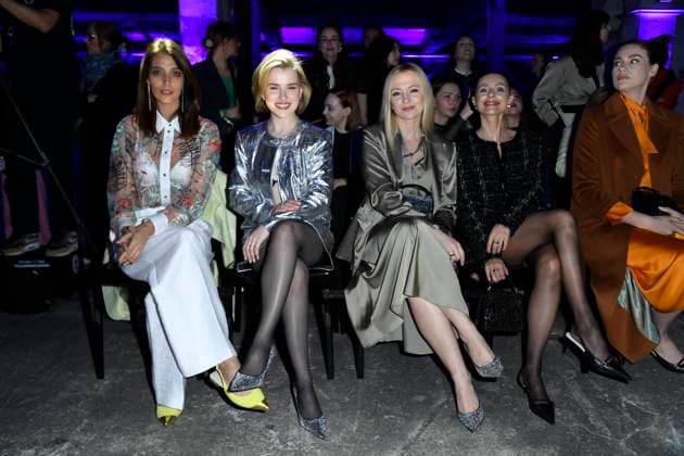 Marvy Rieder , Anna Maria Sieklucka, Barbara Kurdej Szatan and Katarzyna Zawadzka at the MARC CAIN FASHION SHOW as part of the Berlin Fashion Week Herbert Winter 2025 in Berlin on 31 01 2025