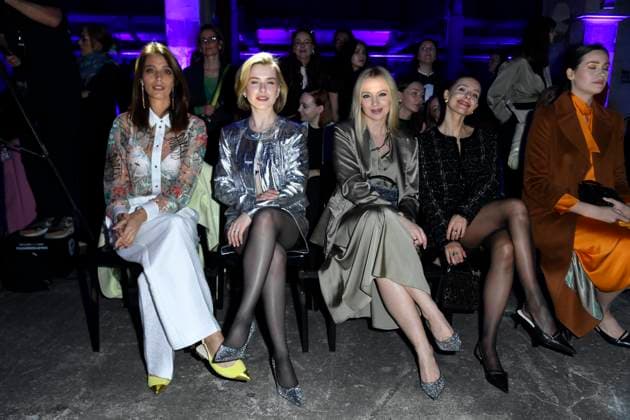 Marvy Rieder , Anna Maria Sieklucka, Barbara Kurdej Szatan and Katarzyna Zawadzka at the MARC CAIN FASHION SHOW as part of the Berlin Fashion Week Herbert Winter 2025 in Berlin on 31 01 2025