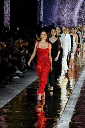 Alessandra Ambrosio at the MARC CAIN FASHION SHOW as part of the Berlin Fashion Week Herbert Winter 2025 in Berlin on 31 01 2025