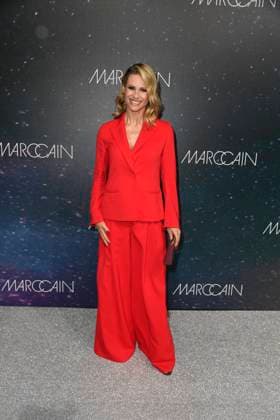 Michelle Hunziker at the MARC CAIN FASHION SHOW as part of the Berlin Fashion Week Herbert Winter 2025 in Berlin on 31 01 2025