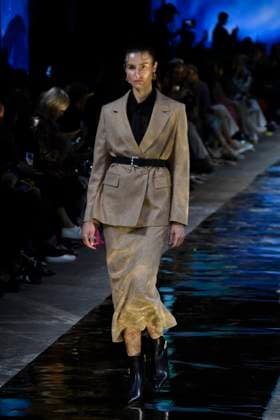 Model at the MARC CAIN FASHION SHOW as part of the Berlin Fashion Week Herbert Winter 2025 in Berlin on 31 01 2025