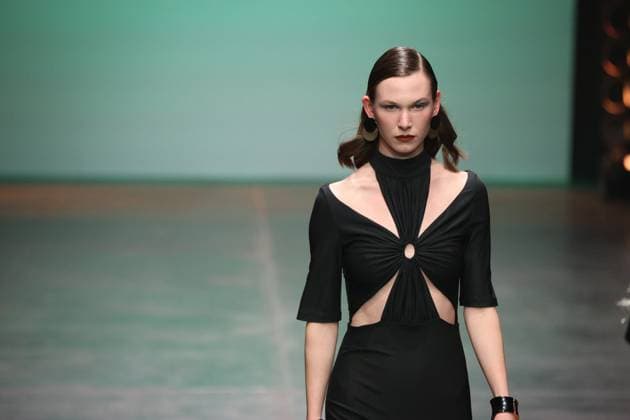 Berlin Fashion Week: Collective Four - Marcel Ostertag Autum Winter 2025 Berlin: The designer Marcel Ostertag presents his AUTUMN WINTER 2025 collection. The photo shows models on the catwalk with the new collection Berlin Berlin district of Friedrichshain Germany Copyright: SimonexKuhlmey