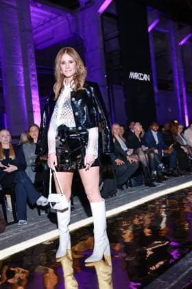 31 01 2025, Mareile Hoeppner at the Marc Cain Fashion Show Parallel Universe at Berlin Fashion Week 2025, Kraftwerk Berlin, Berlin, Berlin Germany