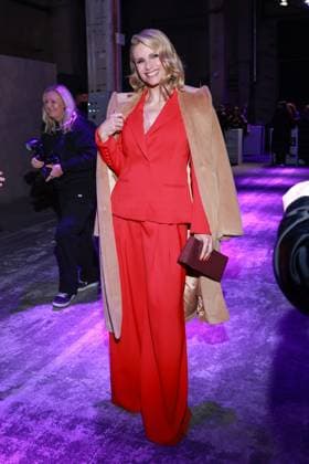 31 01 2025, Michelle Hunziker at the Marc Cain Fashion Show Parallel Universe at Berlin Fashion Week 2025, Kraftwerk Berlin, Berlin, Berlin Germany