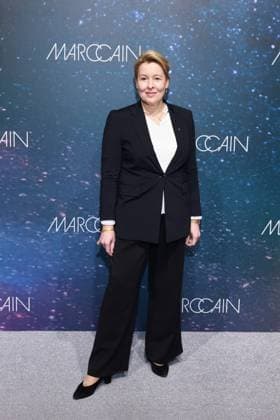 31 01 2025, Franziska Giffey at the Marc Cain Fashion Show Parallel Universe at Berlin Fashion Week 2025, Kraftwerk Berlin, Berlin, Berlin Germany