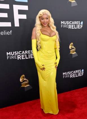 Jourdin Pauline arrives for the 67th Annual Grammy Awards at Crypto.com Arena in Los Angeles on February 2, 2025. The awards ceremony will honor the best recordings, compositions, and artists from September 16, 2023, to August 30. 2024, as chosen by the members of the Recording Academy.  LAP20250202262 JIMxRUYMEN