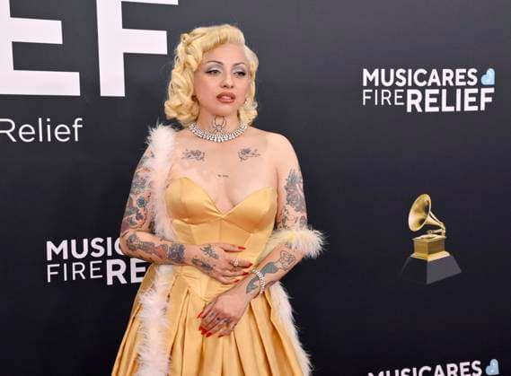 Mon Laferte arrives for the 67th Annual Grammy Awards at Crypto.com Arena in Los Angeles on February 2, 2025. The awards ceremony will honor the best recordings, compositions, and artists from September 16, 2023, to August 30. 2024, as chosen by the members of the Recording Academy.  LAP20250202263 JIMxRUYMEN