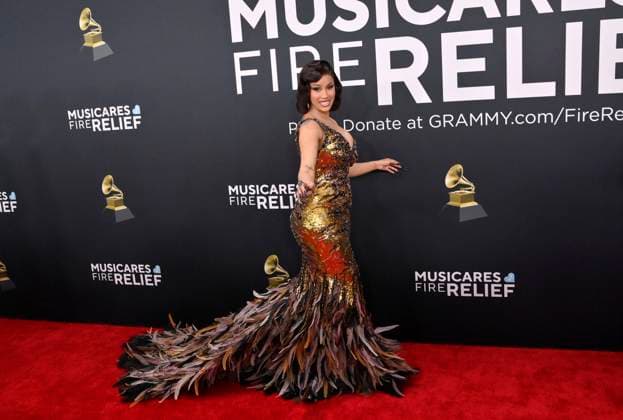 Cardi B arrives for the 67th Annual Grammy Awards at Crypto.com Arena in Los Angeles on February 2, 2025. The awards ceremony will honor the best recordings, compositions, and artists from September 16, 2023, to August 30. 2024, as chosen by the members of the Recording Academy.  LAP20250202238 JIMxRUYMEN