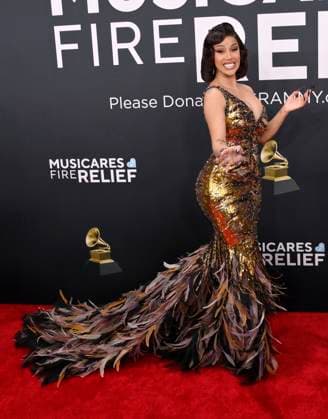 Cardi B arrives for the 67th Annual Grammy Awards at Crypto.com Arena in Los Angeles on February 2, 2025. The awards ceremony will honor the best recordings, compositions, and artists from September 16, 2023, to August 30. 2024, as chosen by the members of the Recording Academy.  LAP20250202239 JIMxRUYMEN