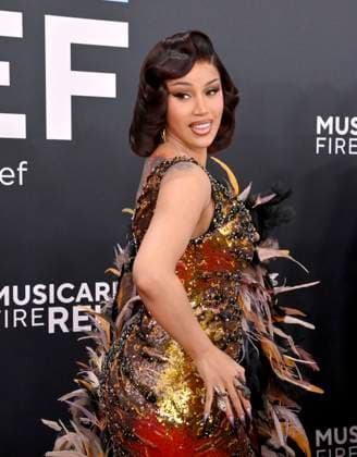 Cardi B arrives for the 67th Annual Grammy Awards at Crypto.com Arena in Los Angeles on February 2, 2025. The awards ceremony will honor the best recordings, compositions, and artists from September 16, 2023, to August 30. 2024, as chosen by the members of the Recording Academy.  LAP20250202241 JIMxRUYMEN