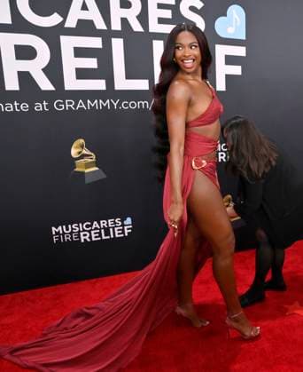 Coco Jones arrives for the 67th Annual Grammy Awards at Crypto.com Arena in Los Angeles on February 2, 2025. The awards ceremony will honor the best recordings, compositions, and artists from September 16, 2023, to August 30. 2024, as chosen by the members of the Recording Academy.  LAP20250202246 JIMxRUYMEN