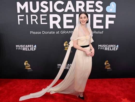 Gracie Abrams arrives for the 67th Annual Grammy Awards at Crypto.com Arena in Los Angeles on February 2, 2025. The awards ceremony will honor the best recordings, compositions, and artists from September 16, 2023, to August 30. 2024, as chosen by the members of the Recording Academy.  LAP20250202266 JIMxRUYMEN