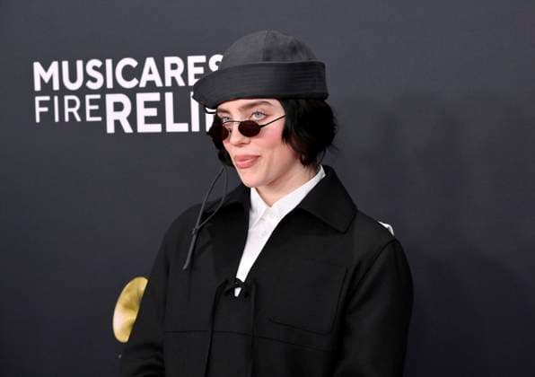 Billie Eilish arrives for the 67th Annual Grammy Awards at Crypto.com Arena in Los Angeles on February 2, 2025. The awards ceremony will honor the best recordings, compositions, and artists from September 16, 2023, to August 30. 2024, as chosen by the members of the Recording Academy.  LAP20250202280 JIMxRUYMEN