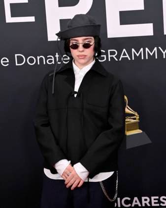 Billie Eilish arrives for the 67th Annual Grammy Awards at Crypto.com Arena in Los Angeles on February 2, 2025. The awards ceremony will honor the best recordings, compositions, and artists from September 16, 2023, to August 30. 2024, as chosen by the members of the Recording Academy.  LAP20250202282 JIMxRUYMEN