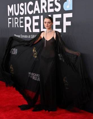 Charlotte Lawrence arrives for the 67th Annual Grammy Awards at Crypto.com Arena in Los Angeles on February 2, 2025. The awards ceremony will honor the best recordings, compositions, and artists from September 16, 2023, to August 30. 2024, as chosen by the members of the Recording Academy.  LAP20250202315 JIMxRUYMEN