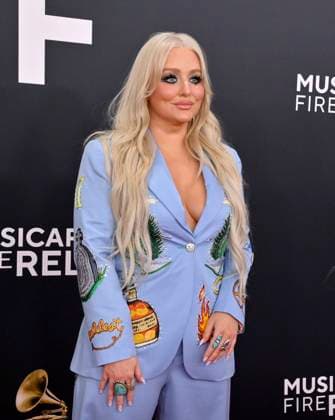 Jessie Jo Dillon arrives for the 67th Annual Grammy Awards at Crypto.com Arena in Los Angeles on February 2, 2025. The awards ceremony will honor the best recordings, compositions, and artists from September 16, 2023, to August 30. 2024, as chosen by the members of the Recording Academy.  LAP20250202320 JIMxRUYMEN