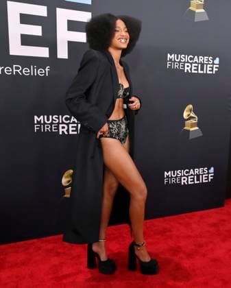 Willow Smith arrives for the 67th Annual Grammy Awards at Crypto.com Arena in Los Angeles on February 2, 2025. The awards ceremony will honor the best recordings, compositions, and artists from September 16, 2023, to August 30. 2024, as chosen by the members of the Recording Academy.  LAP20250202327 JIMxRUYMEN