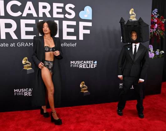 Jaden Smith and Willow Smith arrive for the 67th Annual Grammy Awards at Crypto.com Arena in Los Angeles on February 2, 2025. The awards ceremony will honor the best recordings, compositions, and artists from September 16, 2023, to August 30. 2024, as chosen by the members of the Recording Academy.  LAP20250202326 JIMxRUYMEN