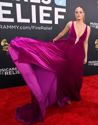 Haley Kalil arrives for the 67th Annual Grammy Awards at Crypto.com Arena in Los Angeles on February 2, 2025. The awards ceremony will honor the best recordings, compositions, and artists from September 16, 2023, to August 30. 2024, as chosen by the members of the Recording Academy.  LAP20250202328 JIMxRUYMEN