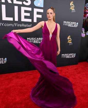 Haley Kalil arrives for the 67th Annual Grammy Awards at Crypto.com Arena in Los Angeles on February 2, 2025. The awards ceremony will honor the best recordings, compositions, and artists from September 16, 2023, to August 30. 2024, as chosen by the members of the Recording Academy.  LAP20250202329 JIMxRUYMEN