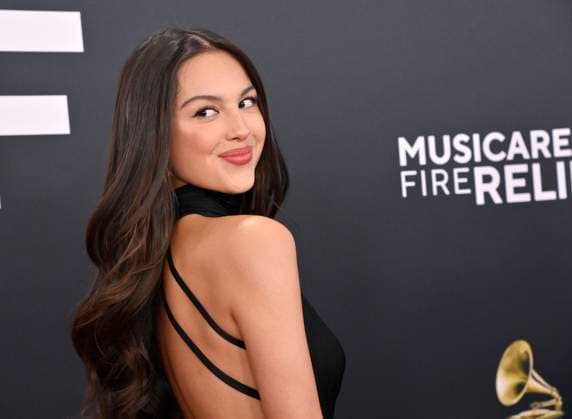 Olivia Rodrigo arrives for the 67th Annual Grammy Awards at Crypto.com Arena in Los Angeles on February 2, 2025. The awards ceremony will honor the best recordings, compositions, and artists from September 16, 2023, to August 30. 2024, as chosen by the members of the Recording Academy.  LAP20250202360 JIMxRUYMEN