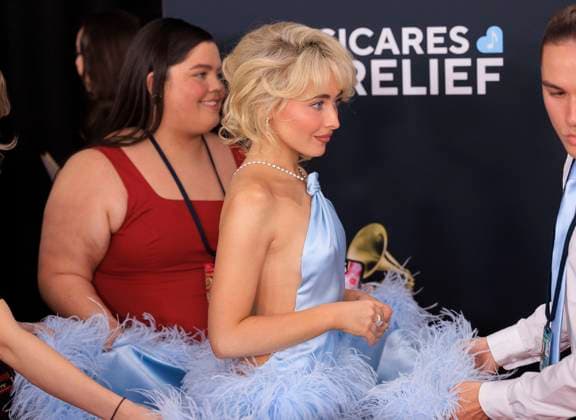 February 2, 2025, Los Angeles, California, USA: Sabrina Carpenter at the 67th Grammy Awards held at Crypto.com Arena in Los Angeles California on Sunday February 2, 2025. JAVIER ROJAS PI Los Angeles USA - ZUMAp124 20250202_zaa_p124_077 Copyright: xJavierxRojasx