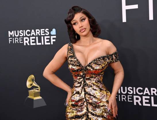 Cardi B arrives for the 67th Annual Grammy Awards at Crypto.com Arena in Los Angeles on February 2, 2025. The awards ceremony will honor the best recordings, compositions, and artists from September 16, 2023, to August 30. 2024, as chosen by the members of the Recording Academy.  LAP20250202361 JIMxRUYMEN