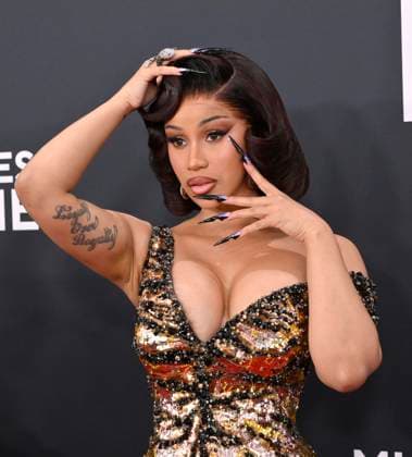 Cardi B arrives for the 67th Annual Grammy Awards at Crypto.com Arena in Los Angeles on February 2, 2025. The awards ceremony will honor the best recordings, compositions, and artists from September 16, 2023, to August 30. 2024, as chosen by the members of the Recording Academy.  LAP20250202363 JIMxRUYMEN