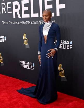 Cynthia Erivo arrives for the 67th Annual Grammy Awards at Crypto.com Arena in Los Angeles on February 2, 2025. The awards ceremony will honor the best recordings, compositions, and artists from September 16, 2023, to August 30. 2024, as chosen by the members of the Recording Academy.  LAP20250202382 JIMxRUYMEN