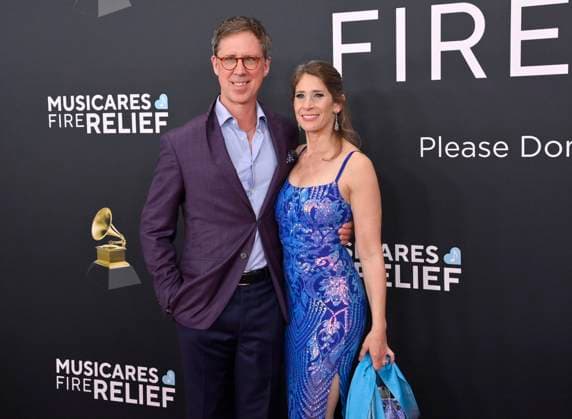 Todd Boss and Hila Plitmann arrive for the 67th Annual Grammy Awards at Crypto.com Arena in Los Angeles on February 2, 2025. The awards ceremony will honor the best recordings, compositions, and artists from September 16, 2023, to August 30. 2024, as chosen by the members of the Recording Academy.  LAP20250202392 JIMxRUYMEN