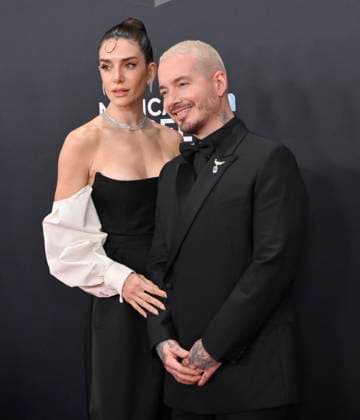 Valentina Ferrer and J Balvin arrive for the 67th Annual Grammy Awards at Crypto.com Arena in Los Angeles on February 2, 2025. The awards ceremony will honor the best recordings, compositions, and artists from September 16, 2023, to August 30. 2024, as chosen by the members of the Recording Academy.  LAP20250202397 JIMxRUYMEN