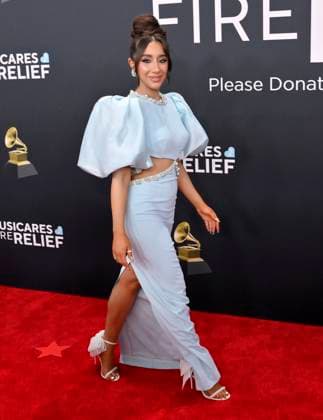 Ellie Soufi arrives for the 67th Annual Grammy Awards at Crypto.com Arena in Los Angeles on February 2, 2025. The awards ceremony will honor the best recordings, compositions, and artists from September 16, 2023, to August 30. 2024, as chosen by the members of the Recording Academy.  LAP20250202400 JIMxRUYMEN
