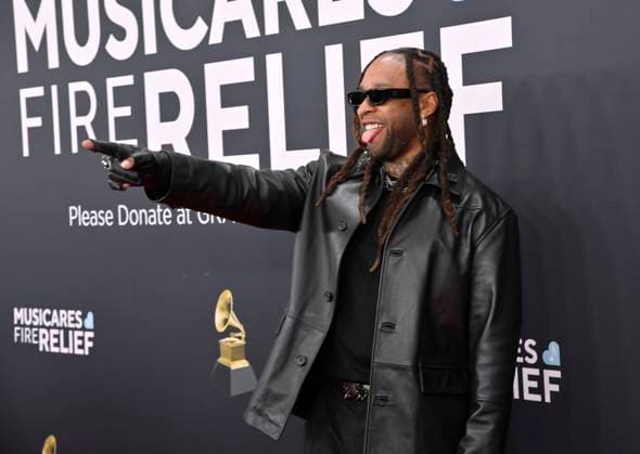 Ty Dolla Sign arrives for the 67th Annual Grammy Awards at Crypto.com Arena in Los Angeles on February 2, 2025. The awards ceremony will honor the best recordings, compositions, and artists from September 16, 2023, to August 30. 2024, as chosen by the members of the Recording Academy.  LAP20250202417 JIMxRUYMEN
